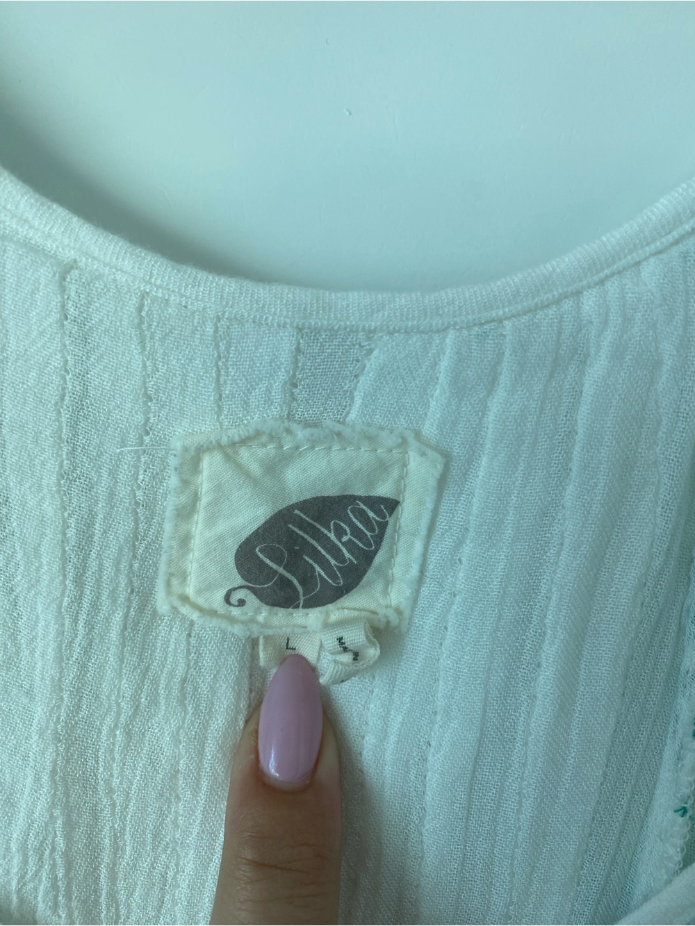 Anthropologie l Lilka Layered Lace Hem Sleeveless Tank Top with Embroidery - Picture 7 of 9